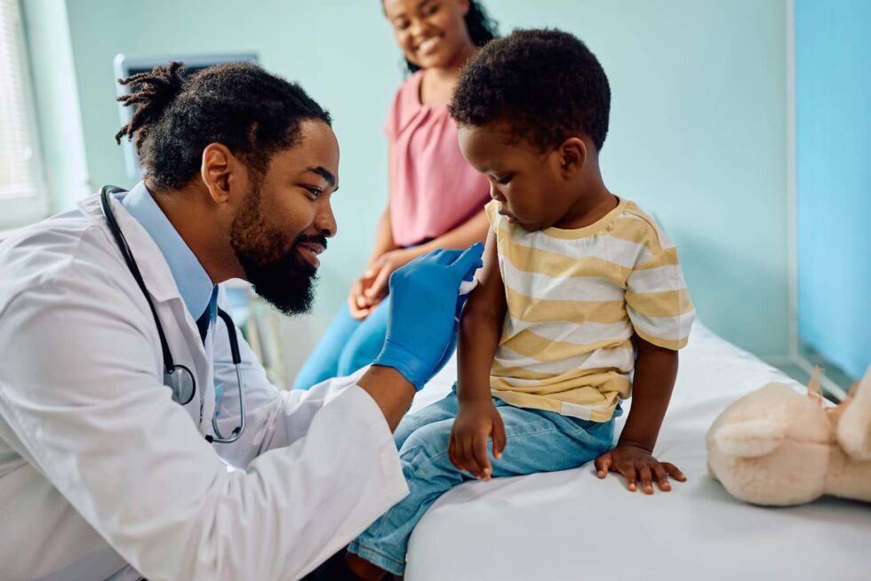 Pediatric patient and doctor